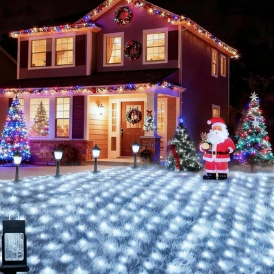 Cool White Net Lights, 360 LED Outdoor Christmas Net Mesh Lights for Bushes 2... - Image 1 of 4