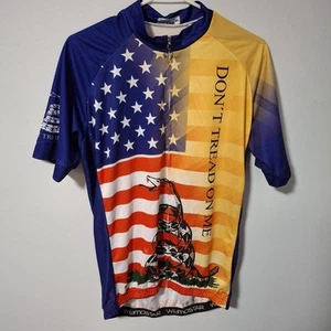 Camiseta deportiva de ciclismo Weimostar para hombre talla XL Don't Tread On Me bandera estadounidense EE. UU. - Imagen 1 de 4