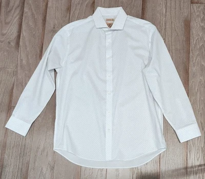 Camisa de vestir JOSEPH ABBOUD Slim-Fit Easy-Care lunares manga larga (16.5 32/33) Foto 1 de 4