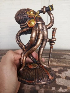 Retro Steampunk Mechanical Octopus Statue Wasteland-Styled Desk Decor New In Box - Picture 1 of 5