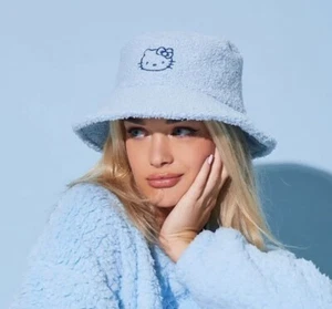 Embroidered Hello Kitty Bucket Hat Blue Sanrio Forever 21 - Picture 1 of 6