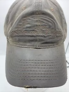 Rare Screamin Eagle Harley Davidson Leather Hat Cap Motorcycle Riding Distressed - Picture 1 of 24