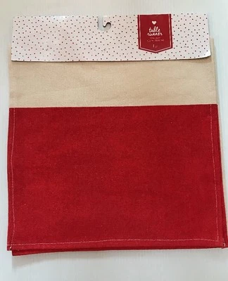 NWT VALENTINE'S DAY Table Runner 12" X 50" Christmas Canvas Sparkly Red Project - Image 1 of 4