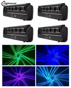 4pc Laser Moving Head Light Bar RGB 3IN1 6 eyes Mixing Color Beam lazer DJ Light - Picture 1 of 5