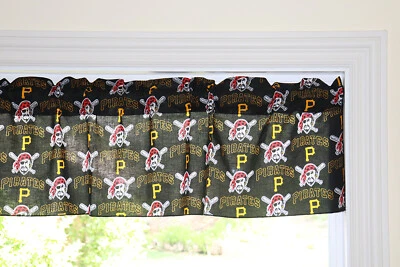 Оконный балдахин/занавеска шириной 58 дюймов для бейсбольной спортивной команды Pittsburgh Pirates - Изображение 1 из 2