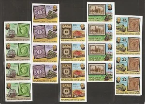 Ivory Coast Sir Rowland Hill , 1795-1879 , Strip Of four, Proof . MNH - Picture 1 of 1
