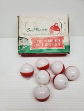 Vintage Sea Master Plastic Fishing Bobbers Floats Set of 7  Store Display Box