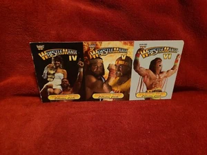 WRESTLEMANIA COLISEUM VIDEO 3 CARD UNCUT PANEL - Picture 1 of 2