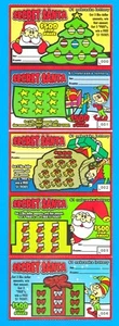 NEBRASKA Lottery scratch ticket expired MINT unscratched SANTA connected set 5 - Picture 1 of 2