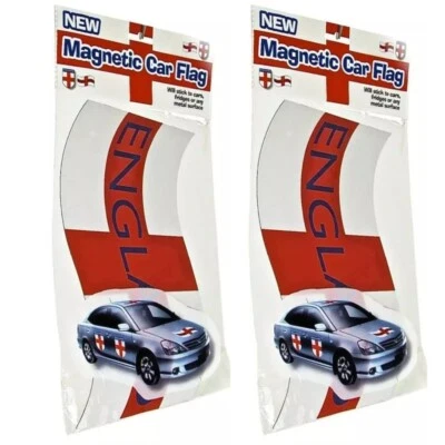 Magnetic England Flag Car Magnet St Georges Cross Sports Football Euros 2024 NEW - Image 1 of 4