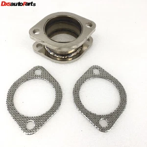 2-Bolt Exhaust Flange Conversion Adapter 3" to 3" Straight with 2 gaskets - Picture 1 of 10