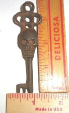 skull skeleton key unusual vintage collectible old cast-iron antique oddity