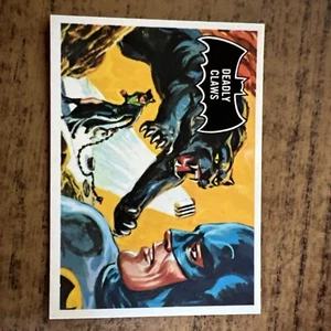 1989 Reprint REISSUE - 1966 Topps BATMAN "Black Bat"  - Card #34 "Deadly Claws" - Picture 1 of 2