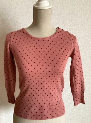 NEU Feinstrick Pullover Springfield S 34 36 altrosa, gepunktet, Blogger Übergang - Bild 1 von 3
