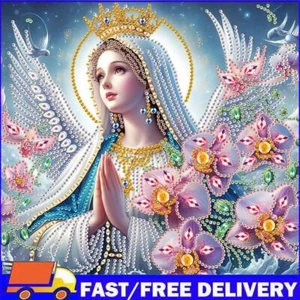5D DIY Partial Special Shaped Drill Diamond Painting Kit Mary Decoration 30x30cm - Afbeelding 1 van 11