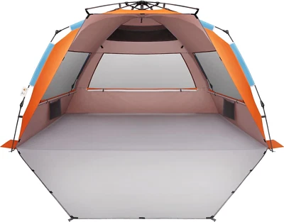 Xx-Large Beach Tent Sun Shelter for 5-6 Person Portable Sun Shade Instant Pop up - Image 1 of 4