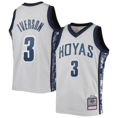 JERSEY COSIDO YOUTH MITCHELL AND NESS ALLEN IVERSON #3 GEORGETOWN HOYAS XL 18-20 Foto 1 de 3