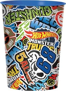 Hot Wheels Monster Truck Toy Car Kids Birthday Party Favor 16 oz. Plastic Cup - Picture 1 of 1