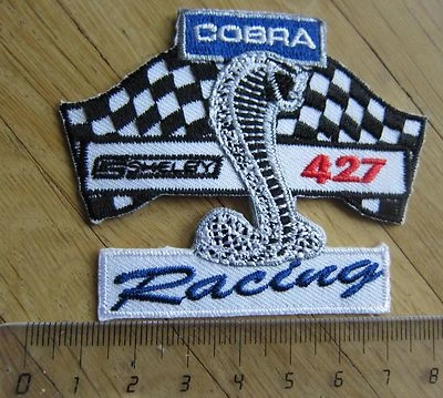 AC COBRA Aufnäher / Aufbügler/ Patch: Mustang SHELBY Cobra 427 Racing - Logo D -- Rar!