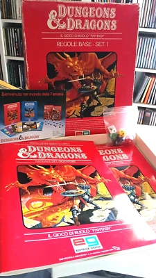 DUNGEONS & DRAGONS REGOLE SET BASE ROSSO 1983 EG GIOCO IN SCATOLA D&D FANTASY M - Immagine 1 di 4