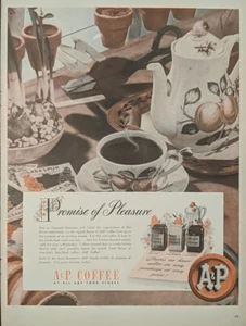 1946 A&P anuncio impreso de café ofrecido en la cadena de supermercados A&P supermercados - Imagen 1 de 1