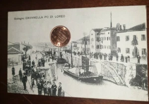 Antike Postkarte Landschaft Venetien Rovigo Cavanella Po Loreo Kanal Boote - Bild 1 von 2