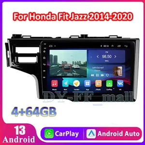 Carplay Android 13 Autoradio 4+64G BT GPS Navi WiFi für Honda Jazz Fit 2014-2020 - Picture 1 of 19