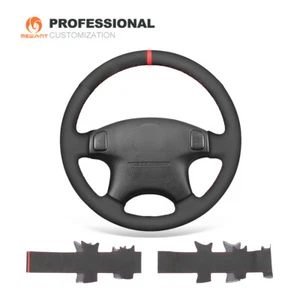 MEWANT Black Suede Car Steering Wheel Cover for Honda CR-V CRV 1999-2001 - Imagen 1 de 10