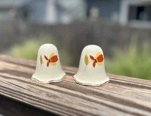 Hall Autumn Leaf Jewel Tea Ruffled D Casper Vintage Salt and Pepper Set - Picture 1 of 7