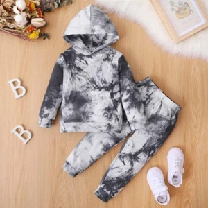 Toddler Kid Baby Boy Girl Clothes Hooded Bodysuit Pants Tracksuit Outfits Set - Picture 1 of 15
