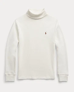 NWT Polo Ralph Lauren Big Boy S (8) Cotton Interlock Turtleneck White - Picture 1 of 3