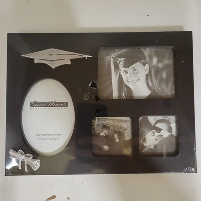 Colección de recuerdos de momentos especiales 4 collage de apertura marco de fotos graduación Foto 1 de 4
