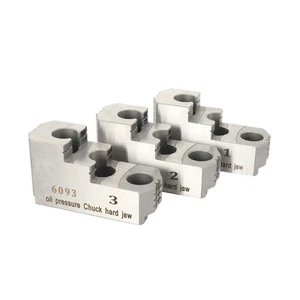 3 Stück 10 Zoll harte Spannbacken für 10 Zoll Drehbankfutter 3 Löcher für 40crmnti Spannfutter 2 Stufen - Bild 1 von 10