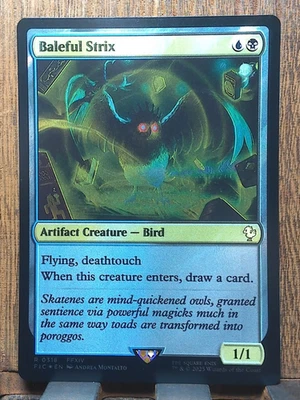 MTG💀❤️ Baleful Strix (Surge Foil) Commander: Final Fantasy NEAR MINT💀 - Image 1 of 3