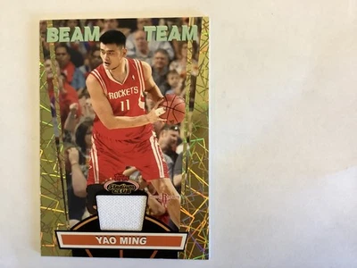 YAO MING 2007-08 Topps Stadium Club Beam Team Relic Gold  Jersey 79/99 - Image 1 of 4
