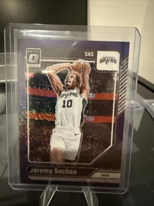 24-25 Optic Jeremy Sochan Purple Shimmer #196 - Picture 1 of 2