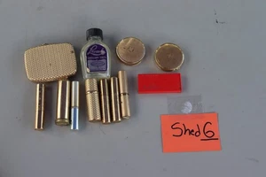 Rossetti vintage custodia oro Max Factor Revlon Maybelline BELLISSIMI + polveri - Foto 1 di 7