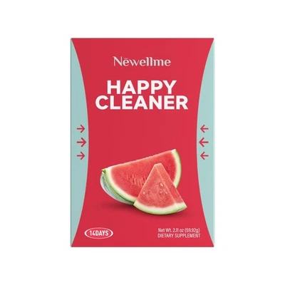 NEWELLME Happy Cleaner SuperGreens Powder SugarFree Watermelon Mix 14pk EXP02/27 - Image 1 of 3