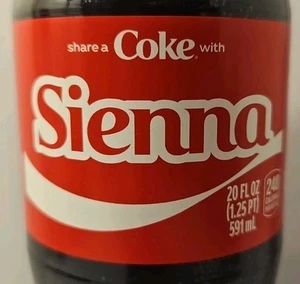 Compartir Coca-Cola con Sienna 2025 Regalo Personalizado Edición Limitada Botella Coca Cola - Imagen 1 de 4
