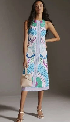 87 Nuevo Con Etiquetas Vestido Anthropologie Maeve S Deco Midi Bordado Nuevo Con Etiquetas 248 $ Folkart Foto 1 de 4