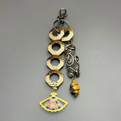 Llavero hecho a mano bolso encanto reciclado vintage joyería pulseras y pendientes Foto 1 de 4