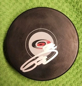 Sebastian Aho Carolina Hurricanes Signed autographed Logo Puck - Picture 1 of 1