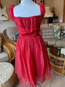 Incredible Original True Vintage 1950s Boned Prom Evening Dress Tulle - Picture 1 of 12
