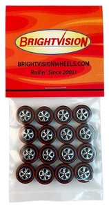 100 Brightvision Redline Wheels Medium Size Hong Kong Cap Bright Chrome - Picture 1 of 1