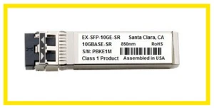 NUEVO Juniper EX-SFP-10GE-SR compatible 740-021308 10GBASE-SR SFP+SR 850nm LC MMF - Imagen 1 de 1