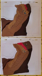 2x Cadillacs & Dinosaurs Production Cel (D20) & (D4) with sketch Shivet falling - Bild 1 von 5