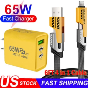 65W Fast Charging Block Type C Wall Charger For Samsung Galaxy S24/S23/S22/S21  - Photo 1 sur 21