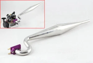 #202 Tubo de escape de acero inoxidable tubo sintonizado para motor de barco de radiocontrol Zenoah de 26cc - Imagen 1 de 8