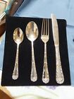 WM Rogers & Son Flatware Silver Plated vintage 31 Piece Enchanted Rose W/case