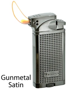 Vector KGM Duke Dual Soft Flame Pipe & Torch Cigar Lighter - Gunmetal - 8272 - Picture 1 of 2